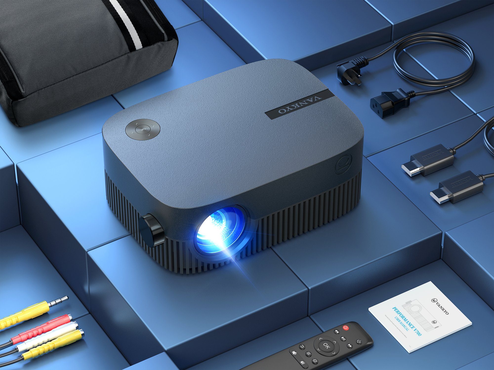 VANKYO 700w Beamer (5000:1, 1920*1080 px, Native1080P LCD 420 ANSI, Dolby Audio WiFi Bluetooth 5.1 Augenschutz)
