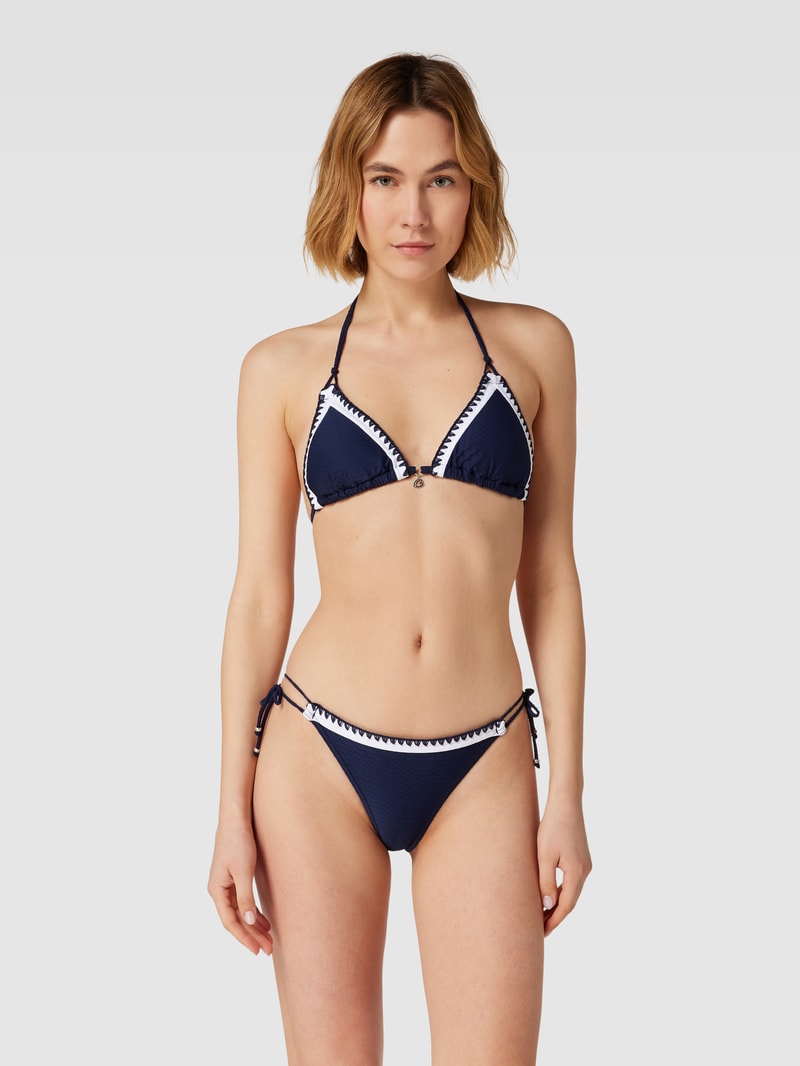 Bikini-Oberteil in Two-Tone-Machart Modell 'BLUCO' in marineblau