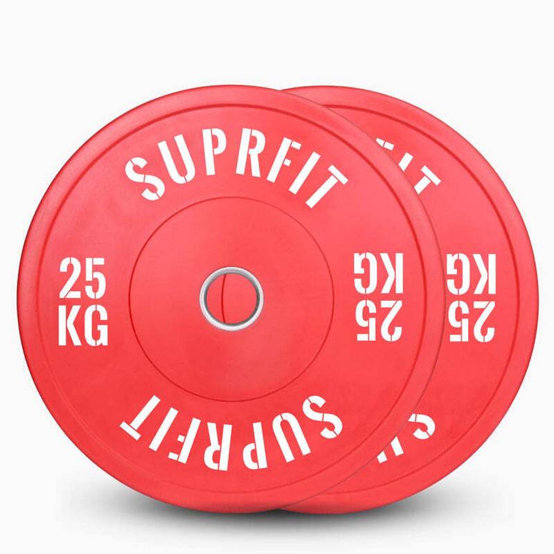 SUPRFIT Bumper Plates Colored White Logo (Paar) Hantelscheiben