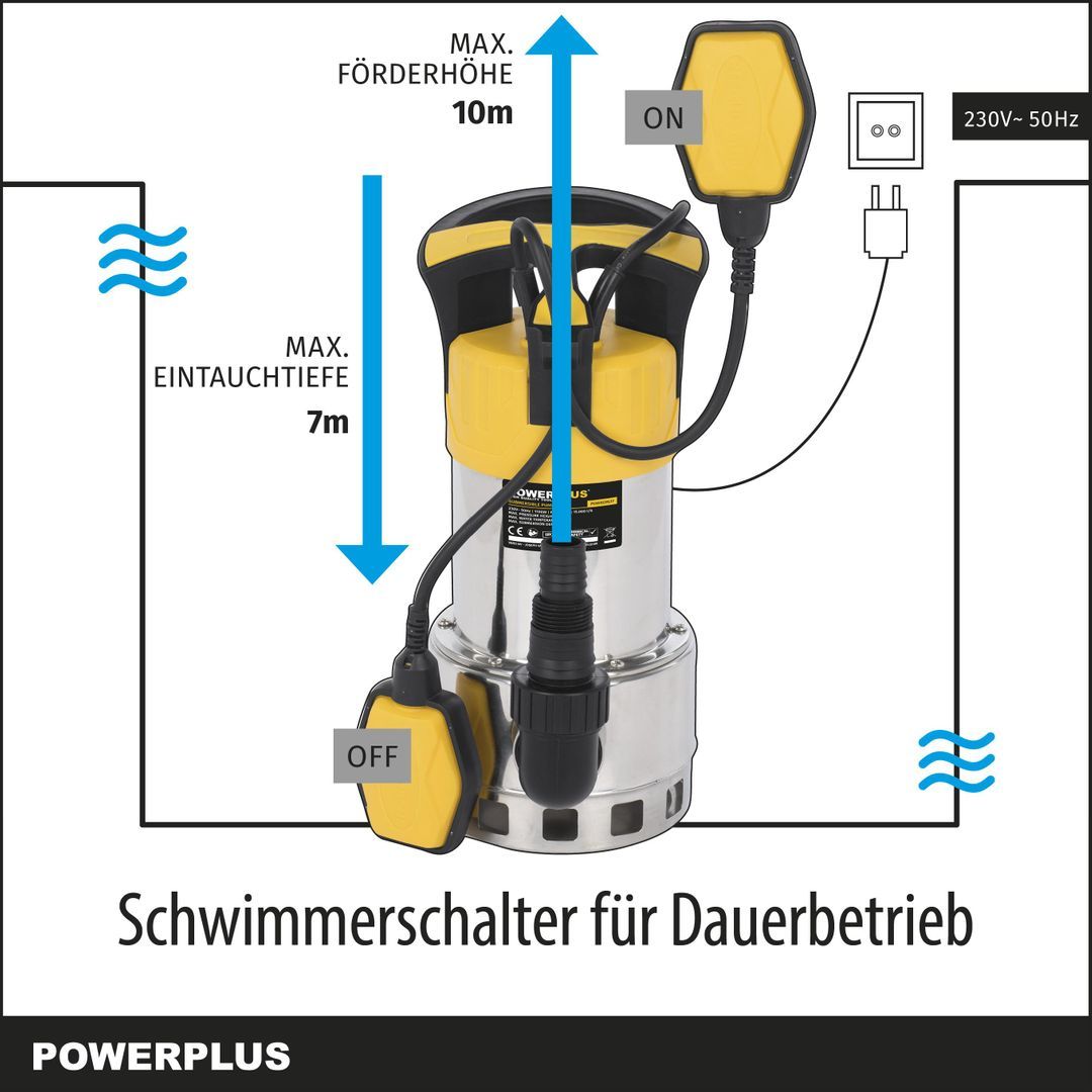Powerplus Elektrische Wasserpumpe POWXG9537