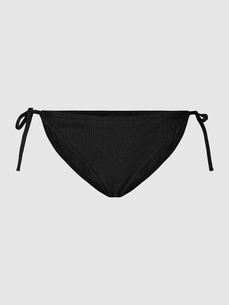 Bikini-Hose mit Schnürung in schwarz