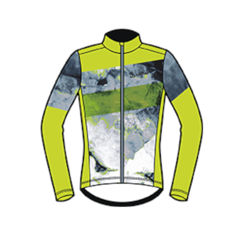 Löffler Floes Green Herren Langarm-Radtrikot