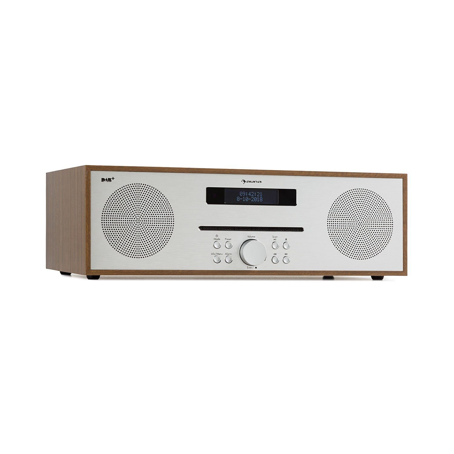 Auna Silver Star CD-DAB Radio (20 W, DAB Plus Radio mit CD Player mit Radio Küchenradio Digitalradio)