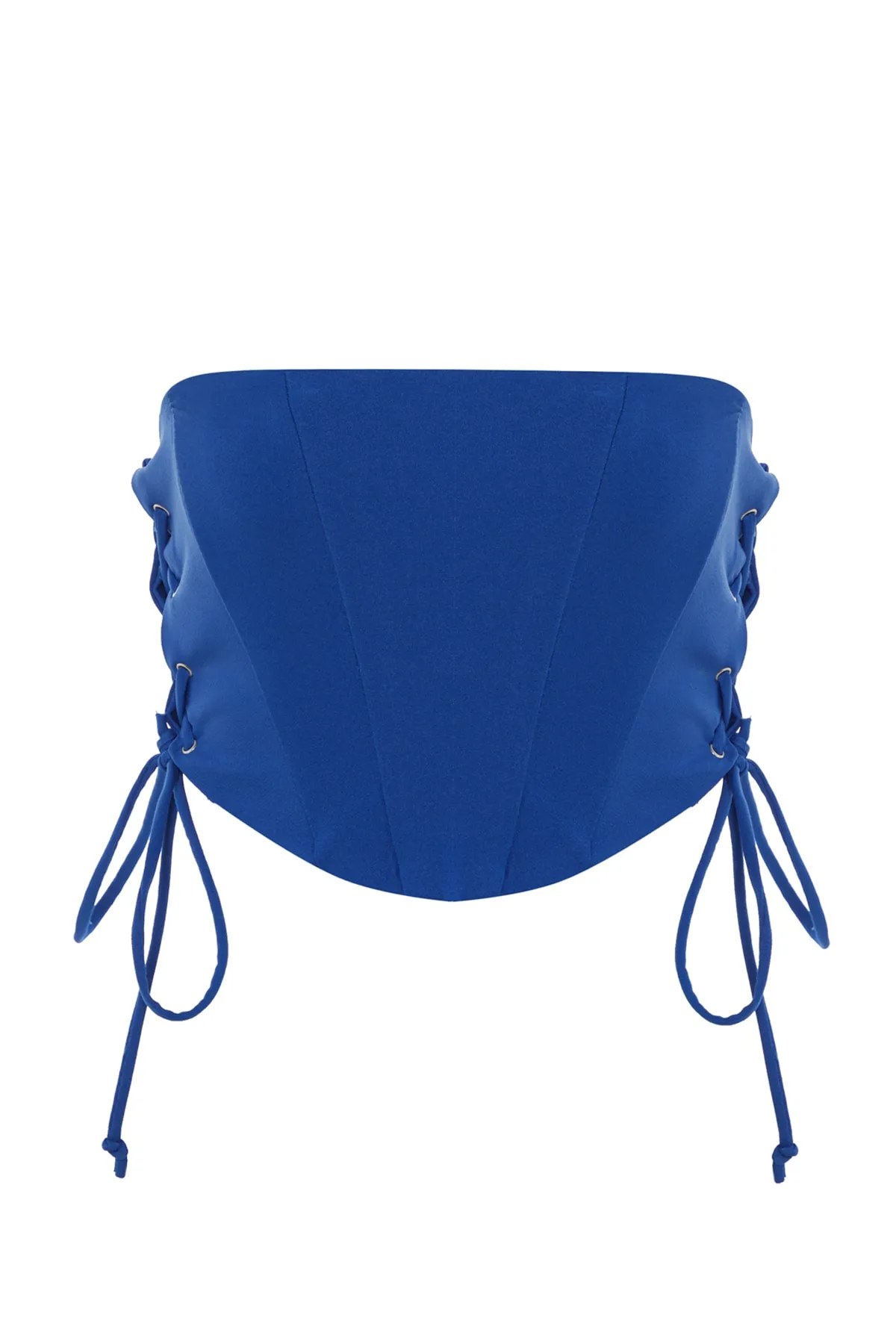 Trendyol Collection  Saks Crop Lined Woven Pile Bustier TPRSS22BS0026