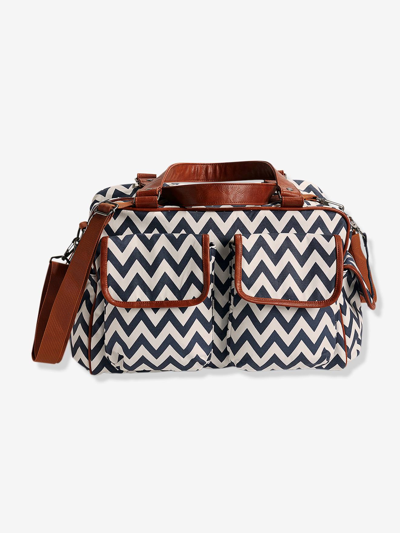 Sac à langer Journée multipoches vertbaudet imprimé chevrons