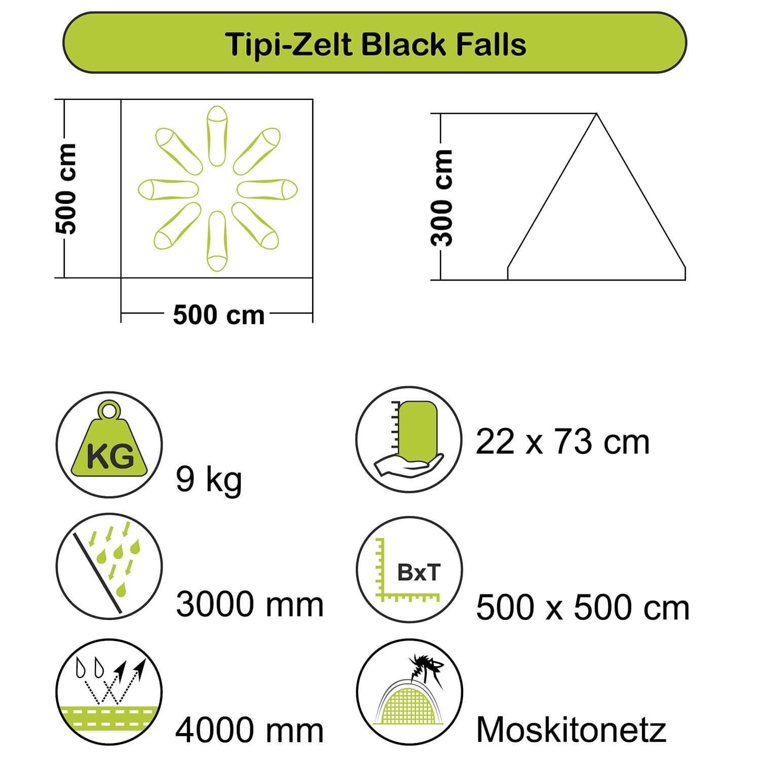 Tipizelt Black Falls 8