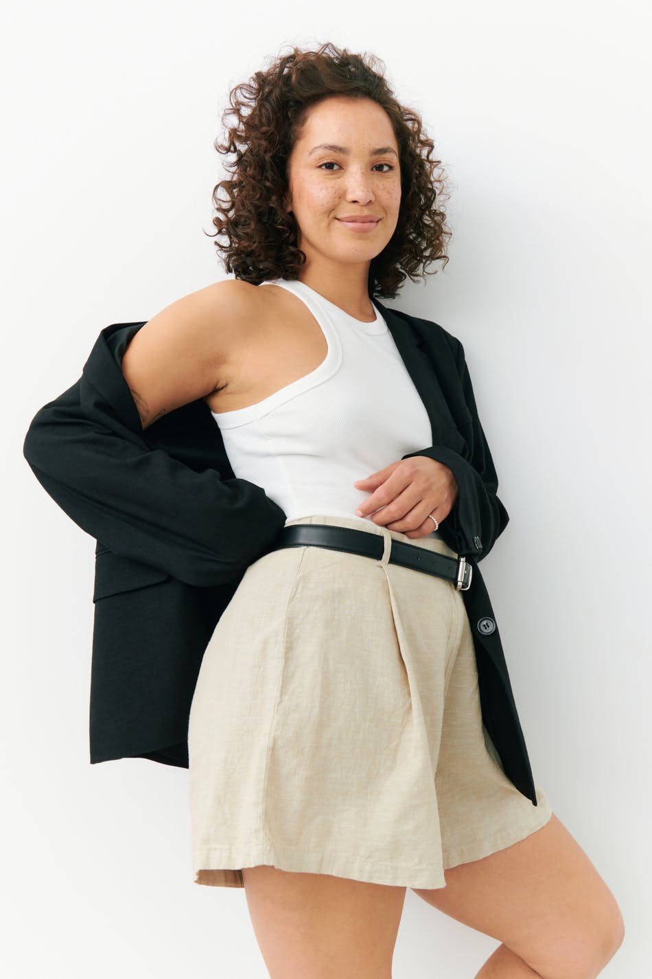 Sonja linen blend shorts