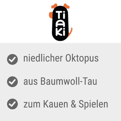 TIAKI Hundespielzeug Oktopus