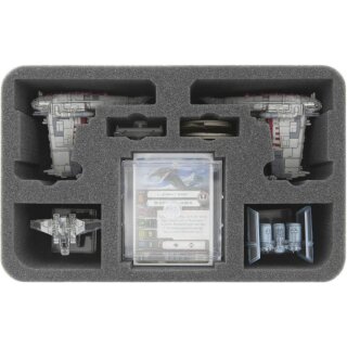 Feldherr 70 mm Schaumstoffeinlage für zwei Star Wars X-Wing B/SF-17 Resistance Bomber