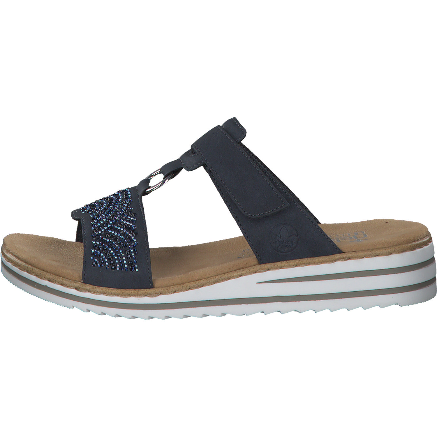 Rieker V0620, Plateau-Pantoletten, Damen, nightblue