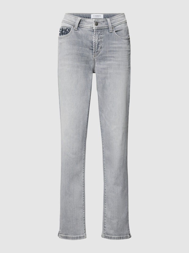 Jeans im 5-Pocket-Design Modell 'PIPER' in hellgrau