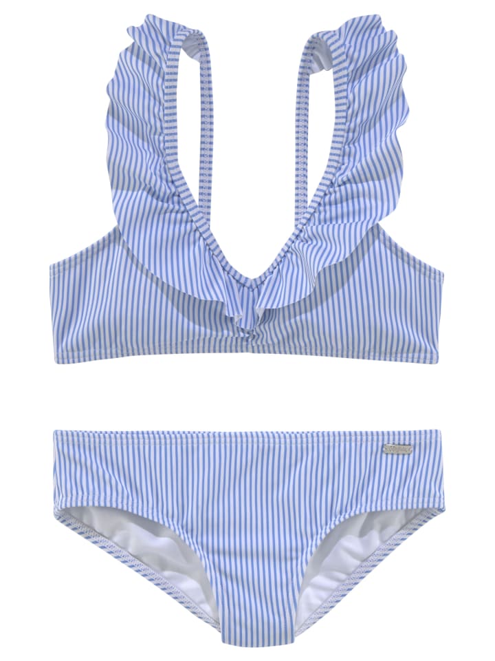 Buffalo Bustier-Bikini in hellblau-weiß günstig kaufen