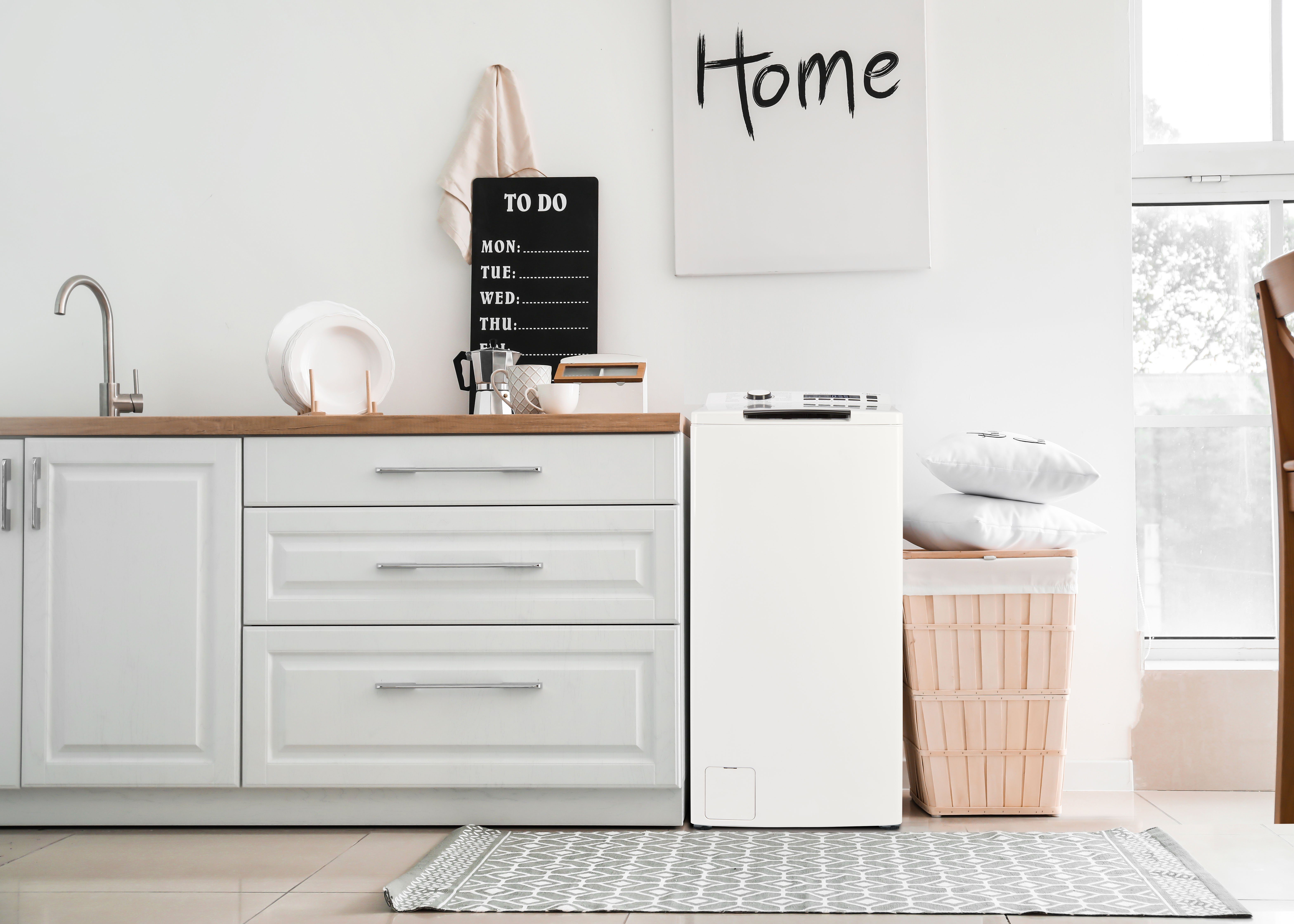 Hanseatic Waschmaschine Toplader HTW612D, 6 kg, 1200 U/min, Mengenautomatik, Überlaufschutzsystem