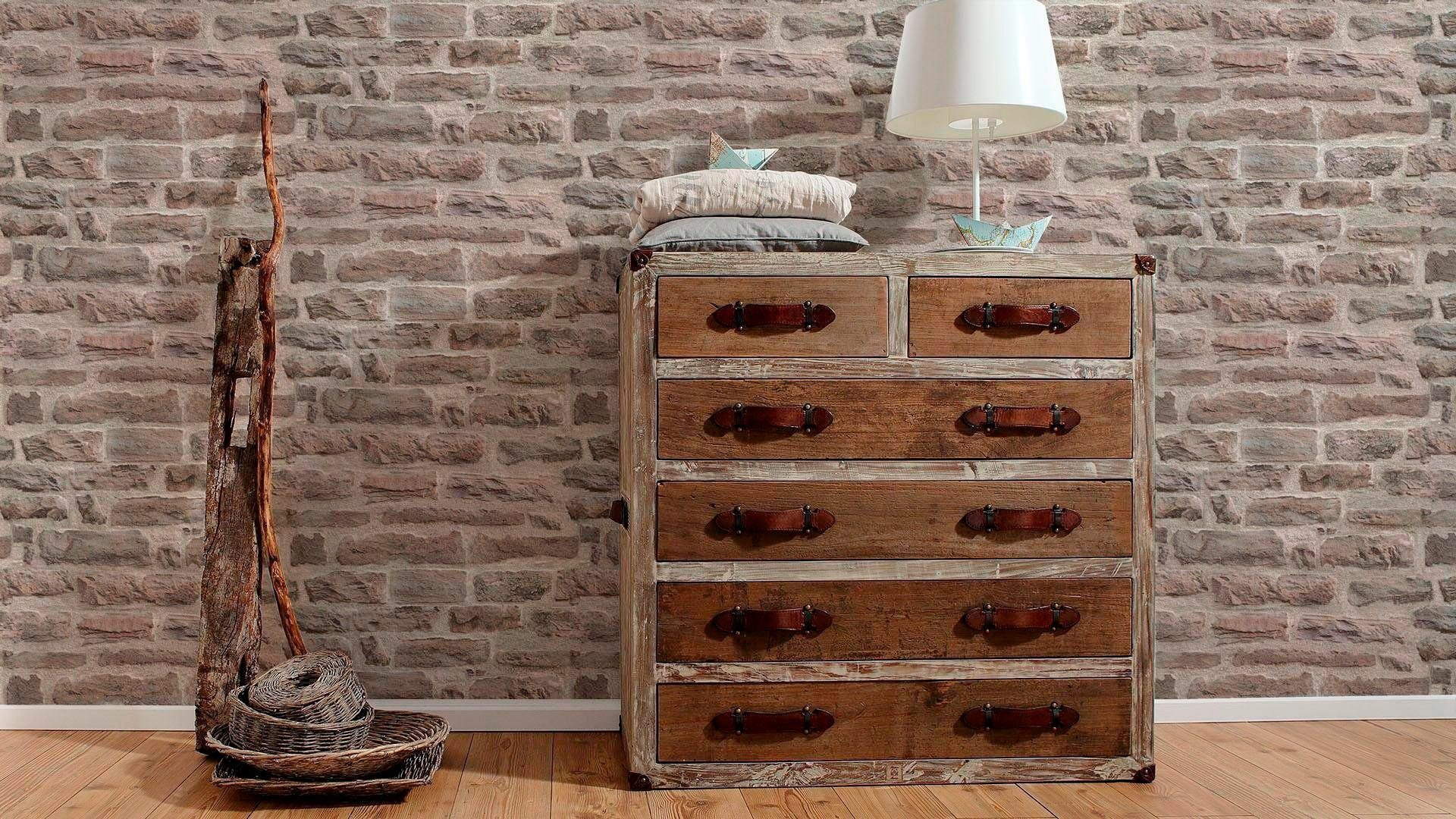 living walls Vliestapete Best of Wood`n Stone 2nd Edition, Steinoptik, Tapete Stein
