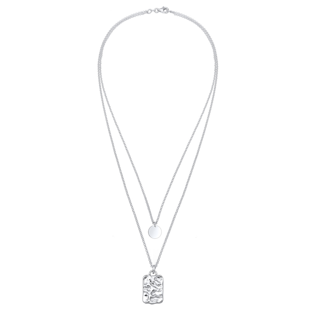 Elli Elli Collier Layer-Conception avec Geo Organique Pendentif Collier Femme-(925/100 collier