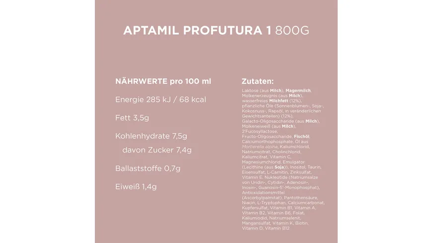 Aptamil Profutura 1 Duo Advance Anfangsmilch 800 g