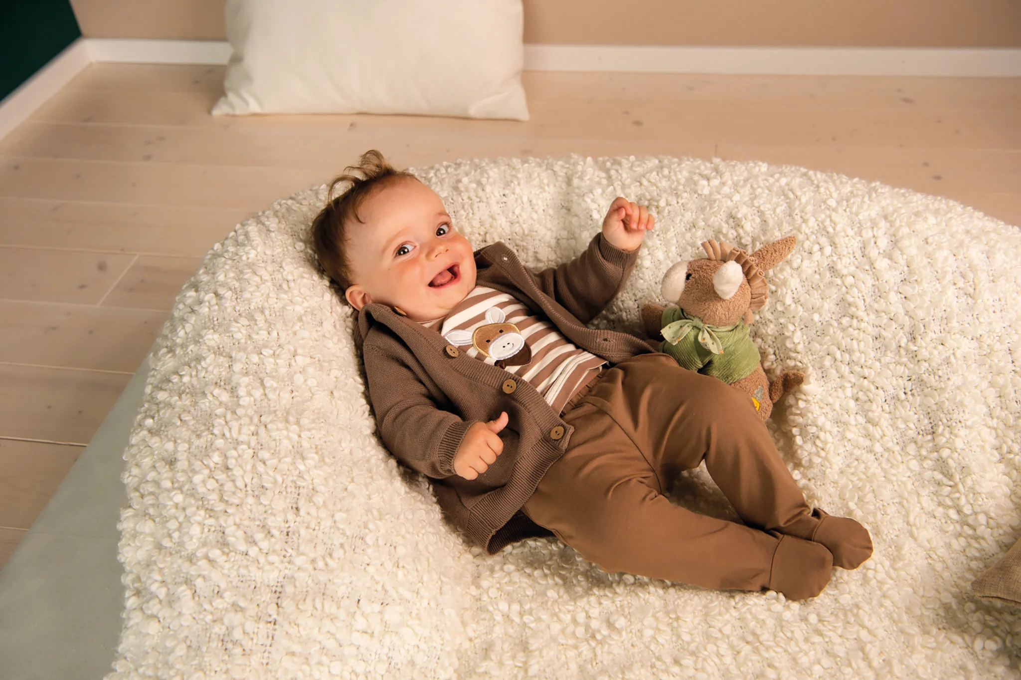GOTS Set Langarm-Shirt u. Hose Esel Emmi, Jersey