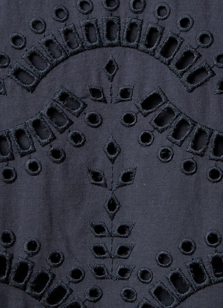 Abito corto a blusa Vanessa di Co'Couture con motivo traforato.