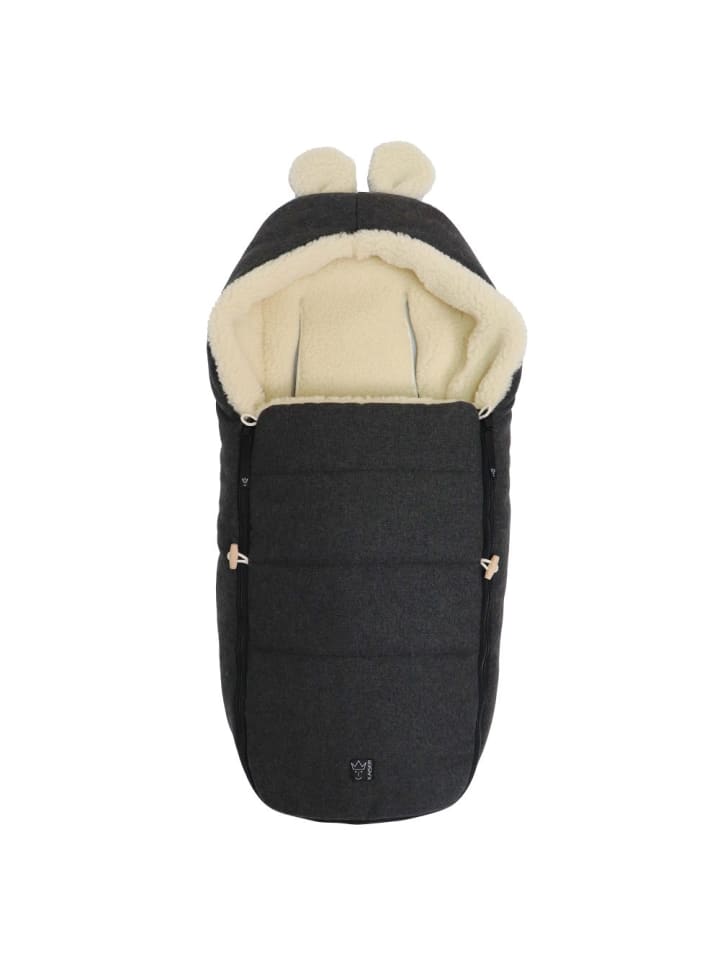 Kaiser Fleece-Fußsack Hoody Maus Wool Fütterung aus 100% Schafwolle in grau günstig kaufen onesize