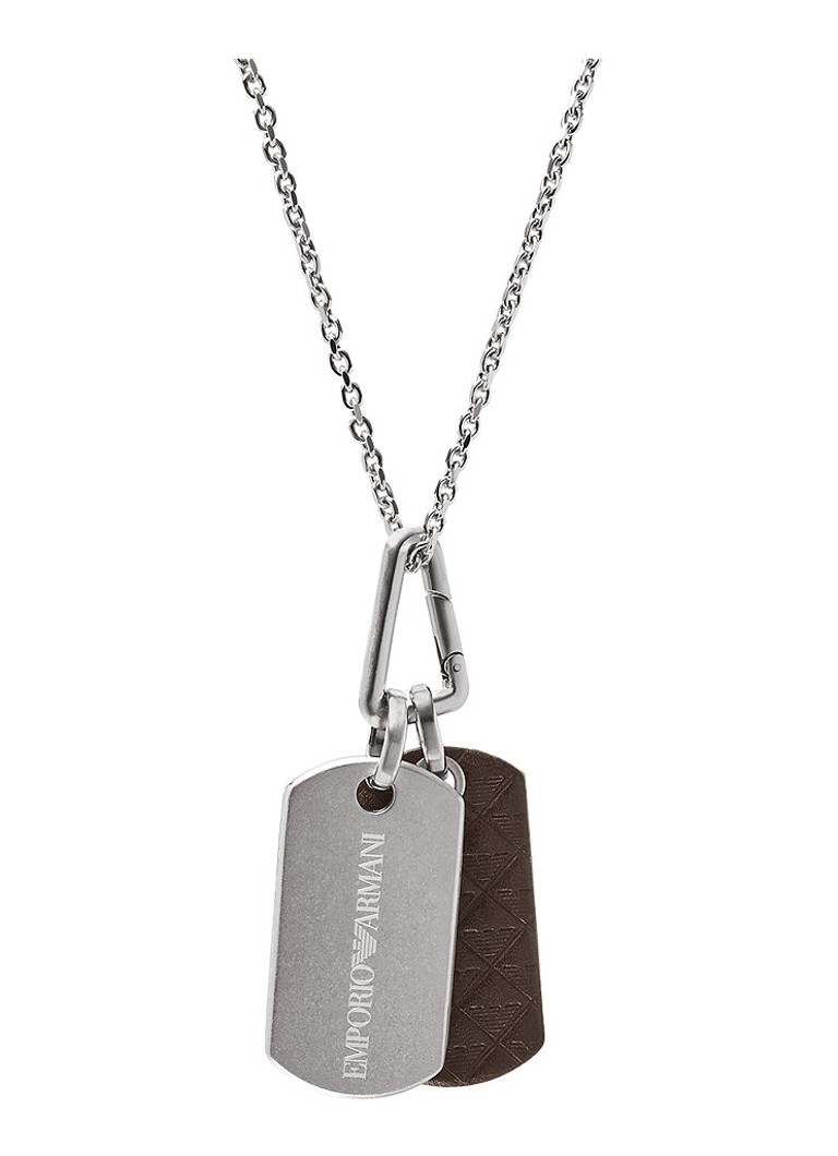 Emporio Armani Eagle necklace with pendant and leather EGS3133040