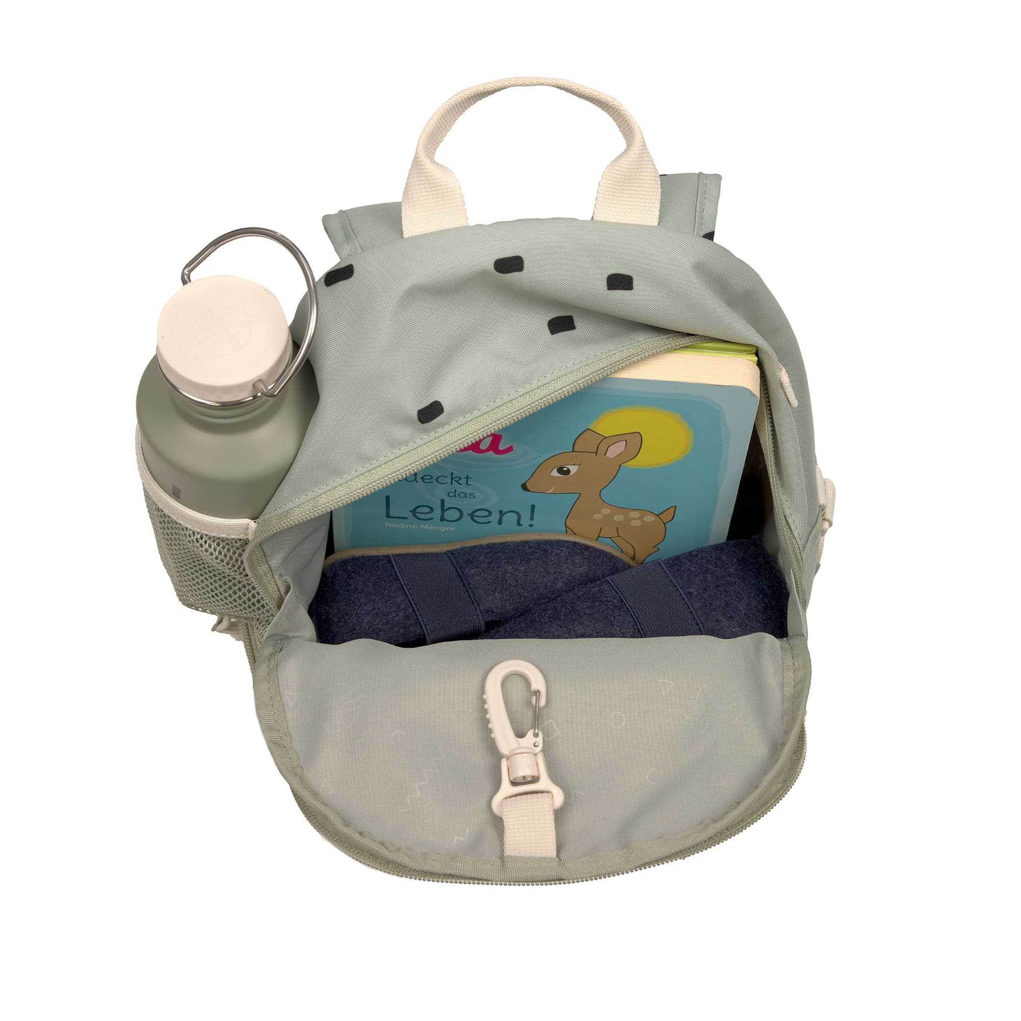 Kindergartenrucksack Mini - Happy Prints, Oliv