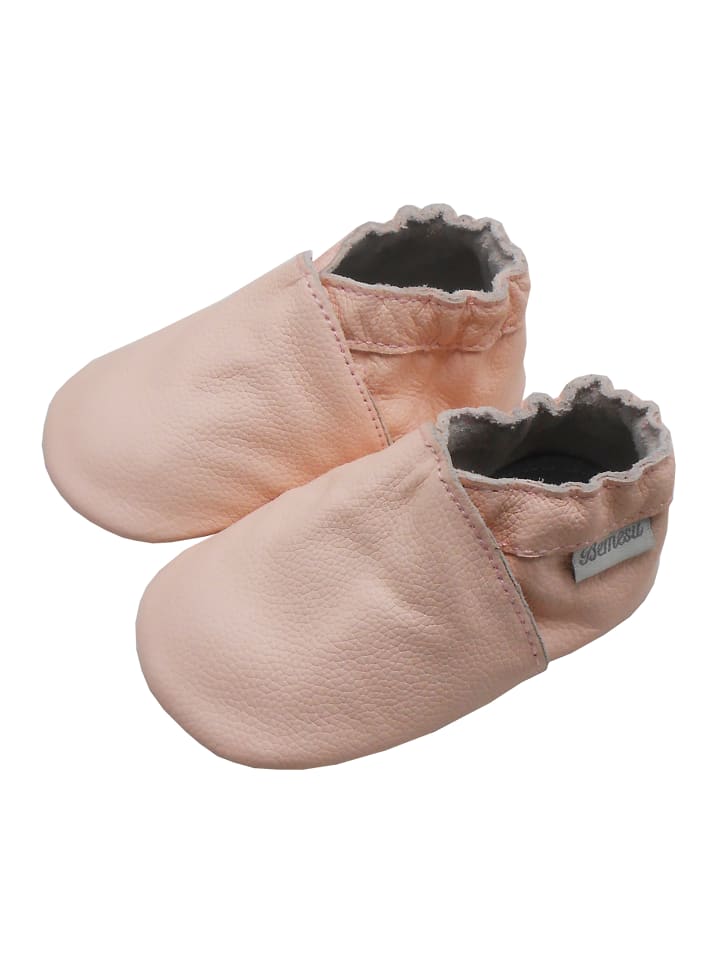 Yalion Leder-Krabbelschuhe in rosa günstig kaufen
