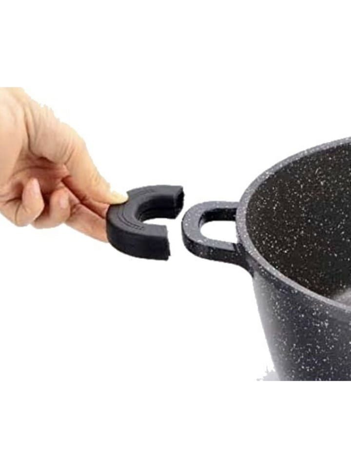 Cheffinger 8 tlg Kochtopf Set Topf Induktion Anti Haft 20-24-28-32cm in Rot günstig kaufen onesize
