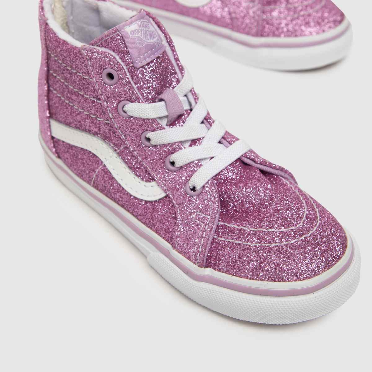 Vans Rózsaszín Sk8-Hi Zip Csillámos Lány Kisgyermek Tornacipő