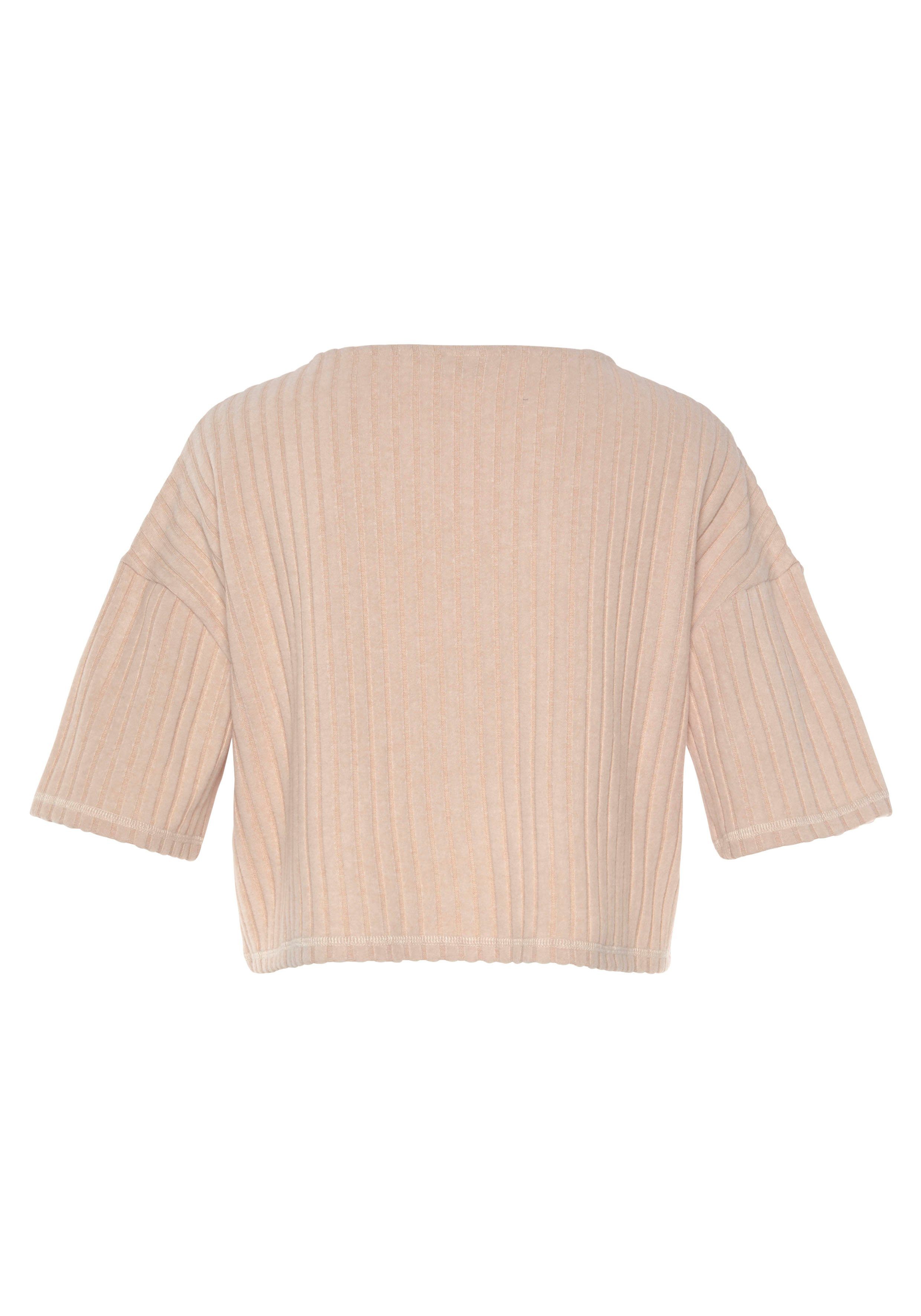 LASCANA 3/4-Arm-Shirt -Loungeshirt aus weichem Strick, Loungewear
