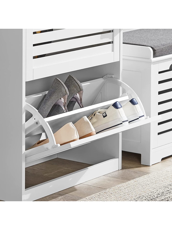 SoBuy Schuhschrank in Weiß - (B)55 x (H)112 x (T)30cm günstig kaufen onesize