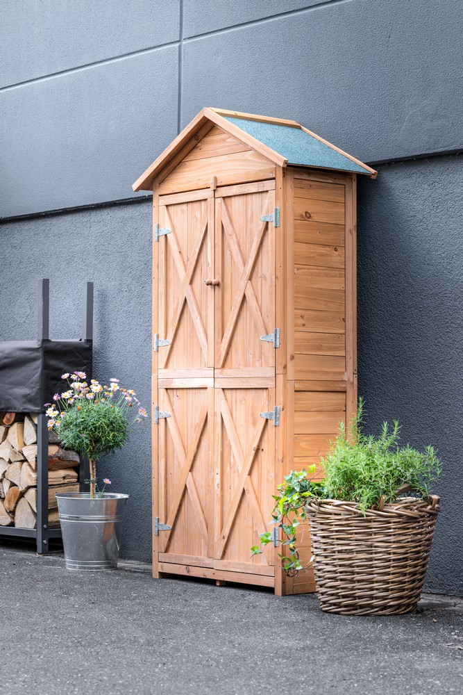 Powertec Garden Werkzeugschrank Holz