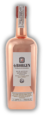 De Borgen Old Style Genever De Borgen Old Style Genever Dieser Old Style Genever ist ein klassischer Holland Gin - ein Vorgänger des Gin. 0,7	 Liter - Vol 40%