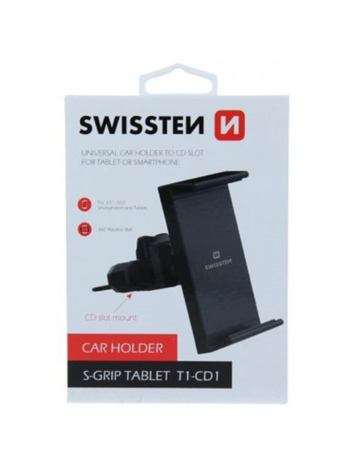 Swissten Universal Car Holder Handy-Halterung für Tablets, Smartphones in schwarz günstig kaufen 20 cm