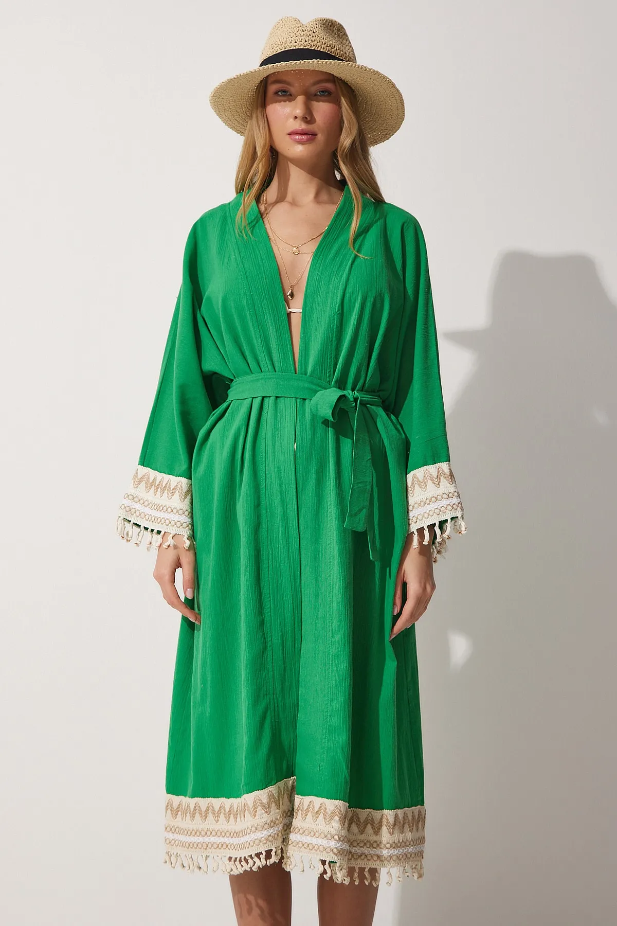 Happiness İstanbul  Kimono & Kaftan - Grün - Regular Fit