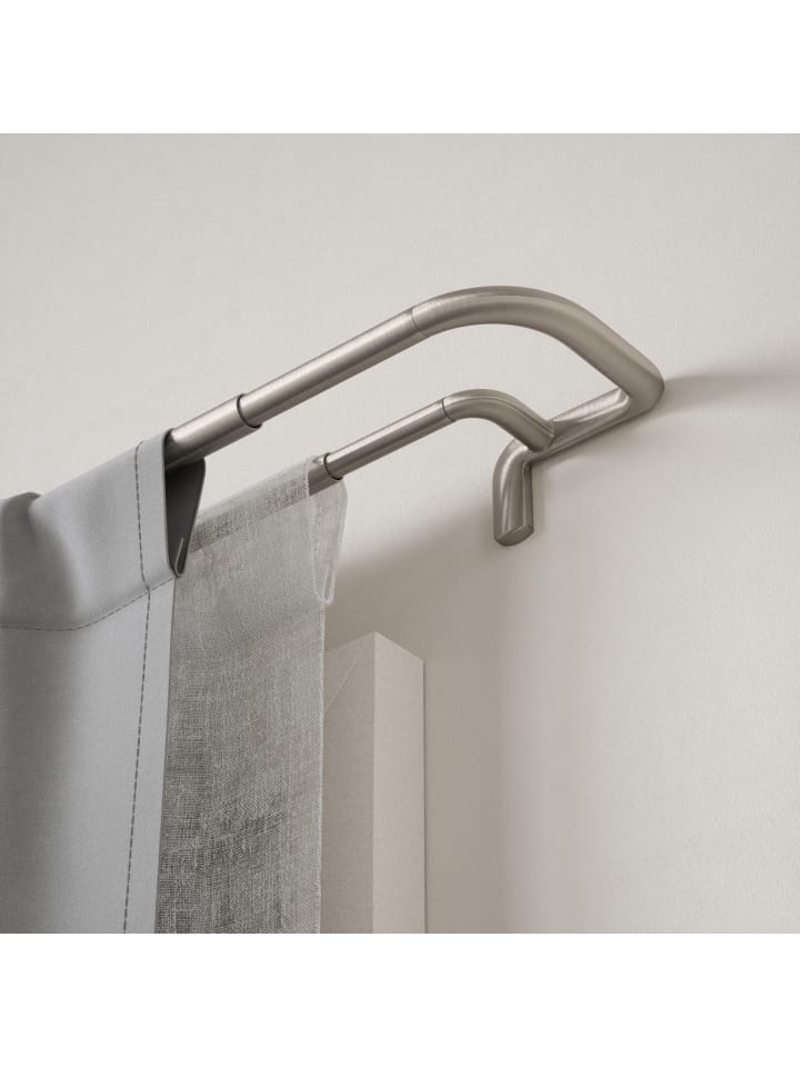 umbra Doppel-Gardinenstange Twilight 386 x 13 x 6cm in silber günstig kaufen onesize