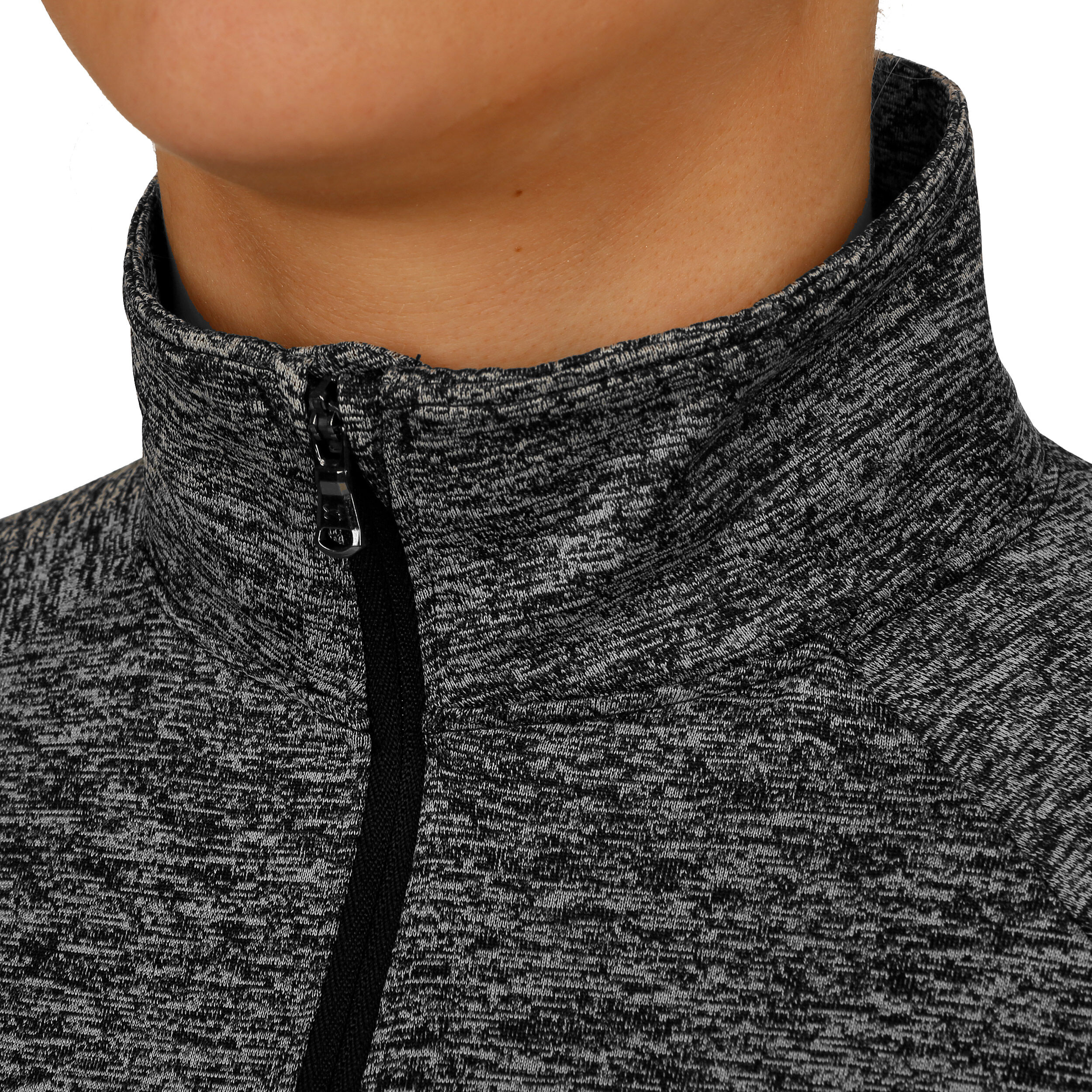 Tech Twist 1/2 Zip Longsleeve Damen - Schwarz, Silber
