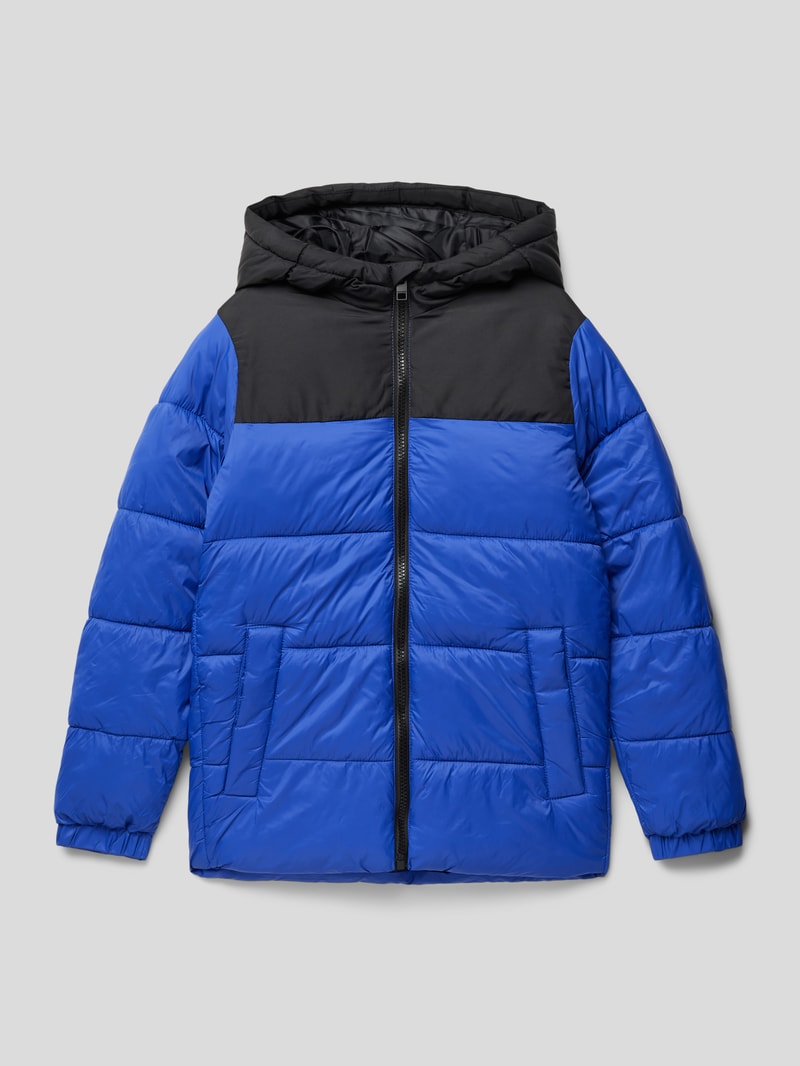 Steppjacke mit Label-Detail Modell 'ETOBY' in royalblau
