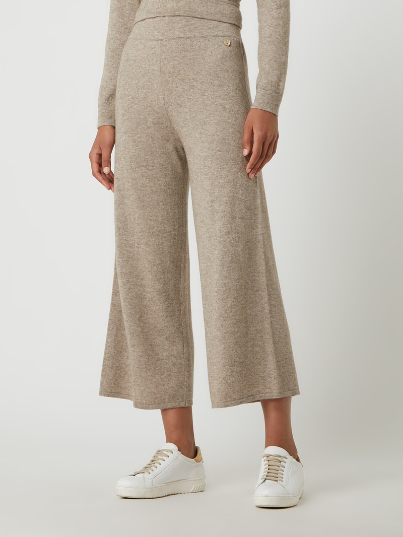 Culotte aus Kaschmir-Lyocell-Mix in sand