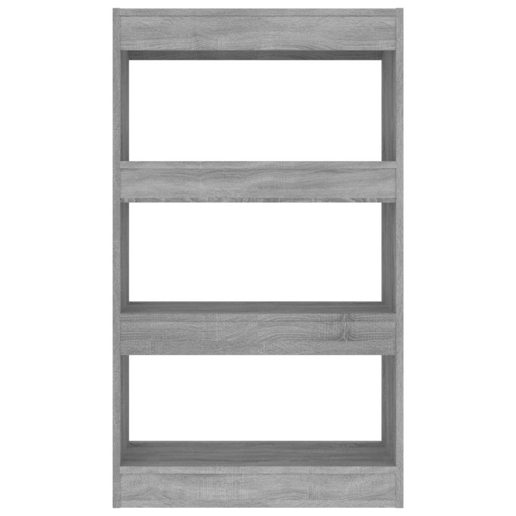 vidaXL Bücherregal Bücherregal/Raumteiler Grau Sonoma 60x30x103 cm Holzwerkstoff, 1-tlg.