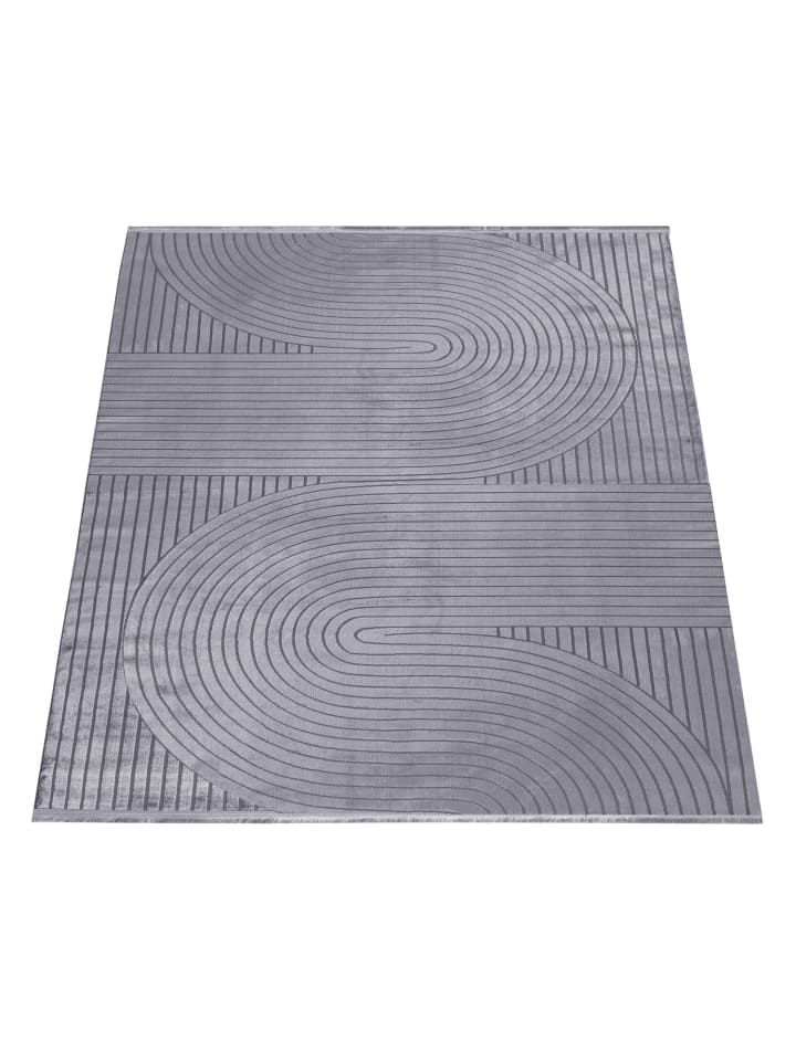 Teppich Boss Kurzflor Teppich Sofia Grau günstig kaufen 120 x 170 cm