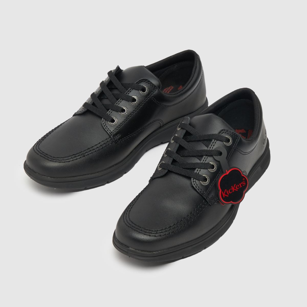 Kickers svarta Kelland Lace Pojkar Barnskor