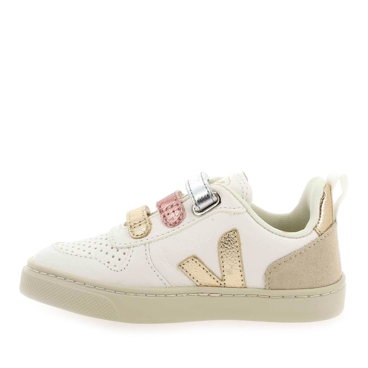 Veja  V-10 VELCRO E22 - Blanc Platine