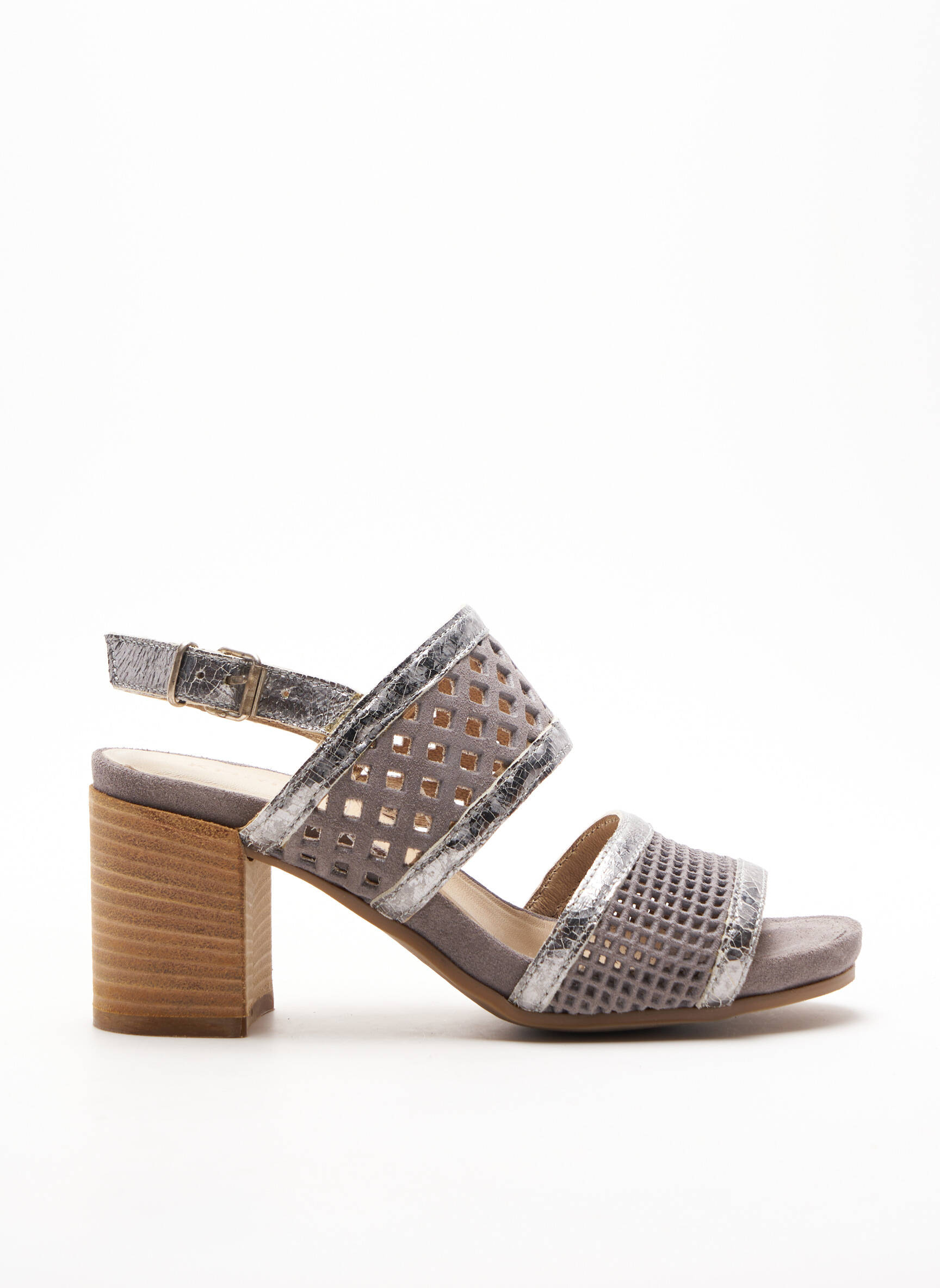 Khrio Sandales Nu Pieds Femme couleur gris