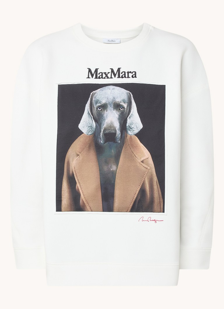 MaxMara Bacco -neulepusero, jossa logo ja painatus takana