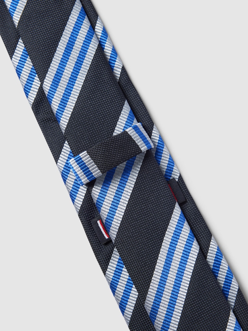 Krawatte mit Streifenmuster Modell 'VARSITY' in marineblau