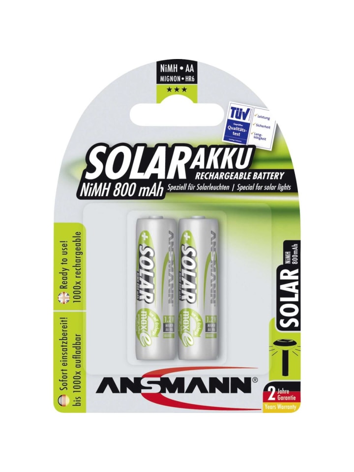 ANSMANN Batterie Solar in Schwarz günstig kaufen 1 Stück