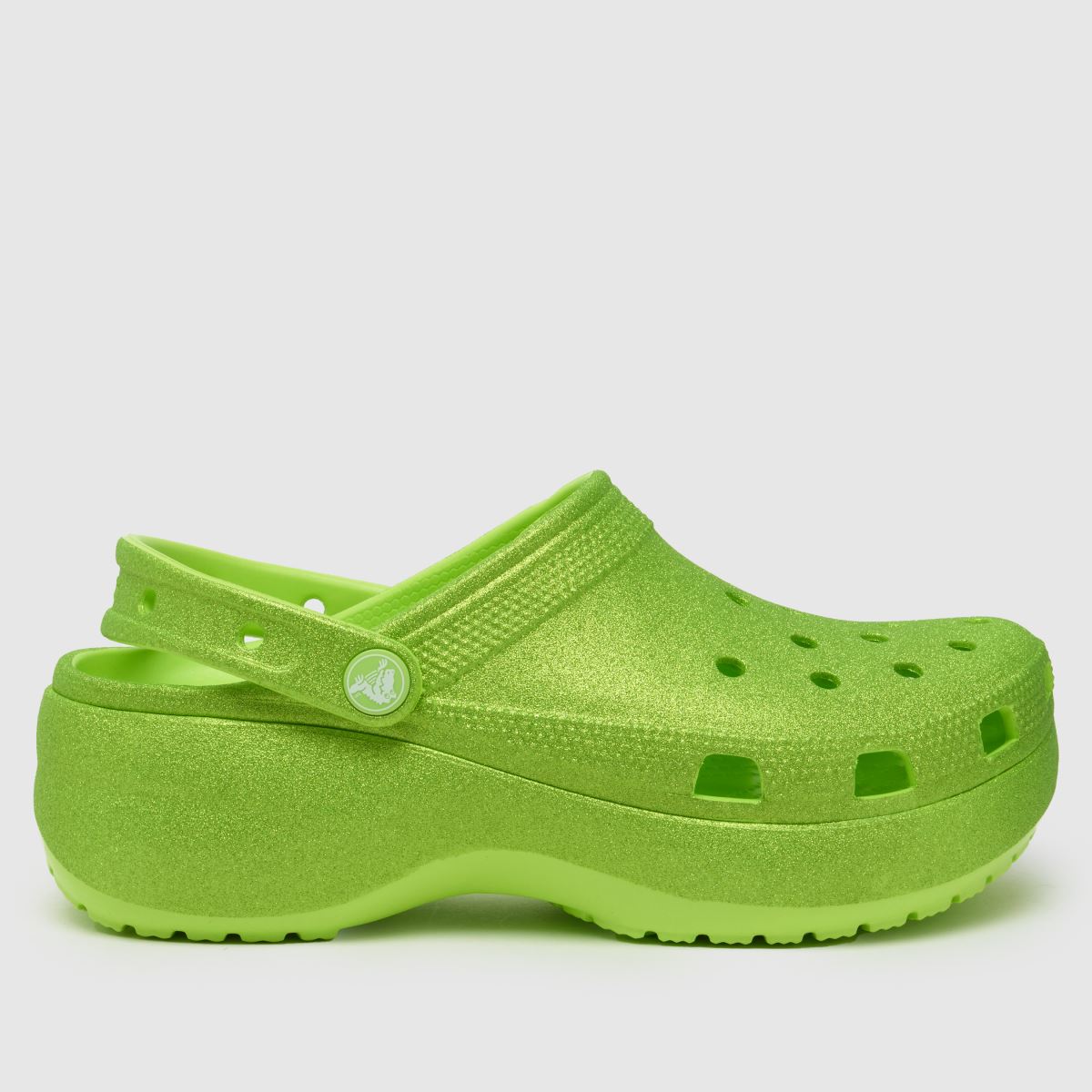 Crocs Classic Platform Clog Papucs Lime Színben