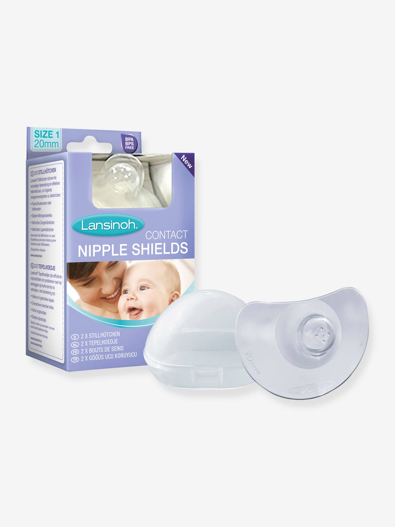 Bouts de Sein x 2 + Etui de protection inclus LANSINOH blanc