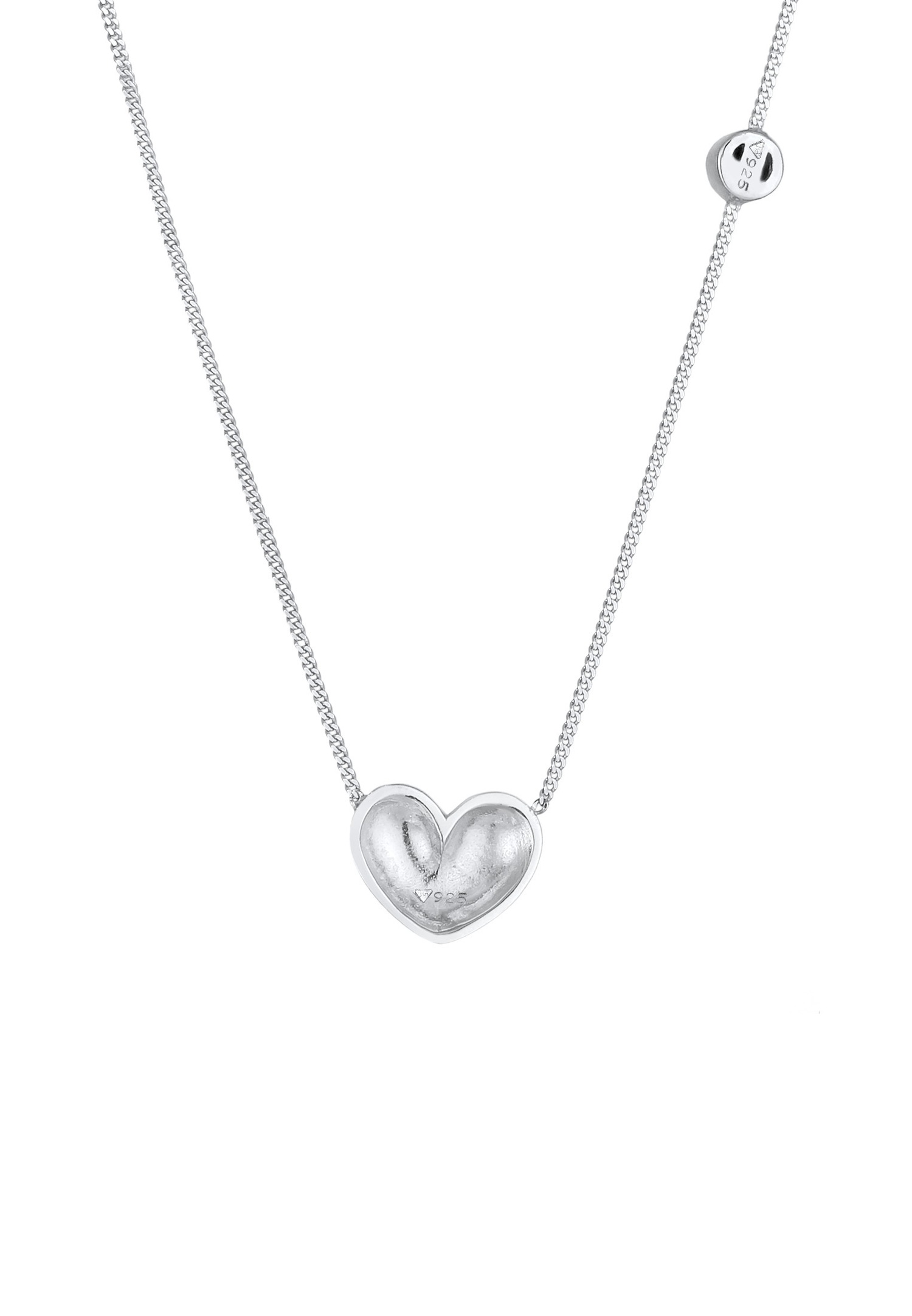 Obesek Elli Solitaire Lady Love Heart s kristali iz srebra 925