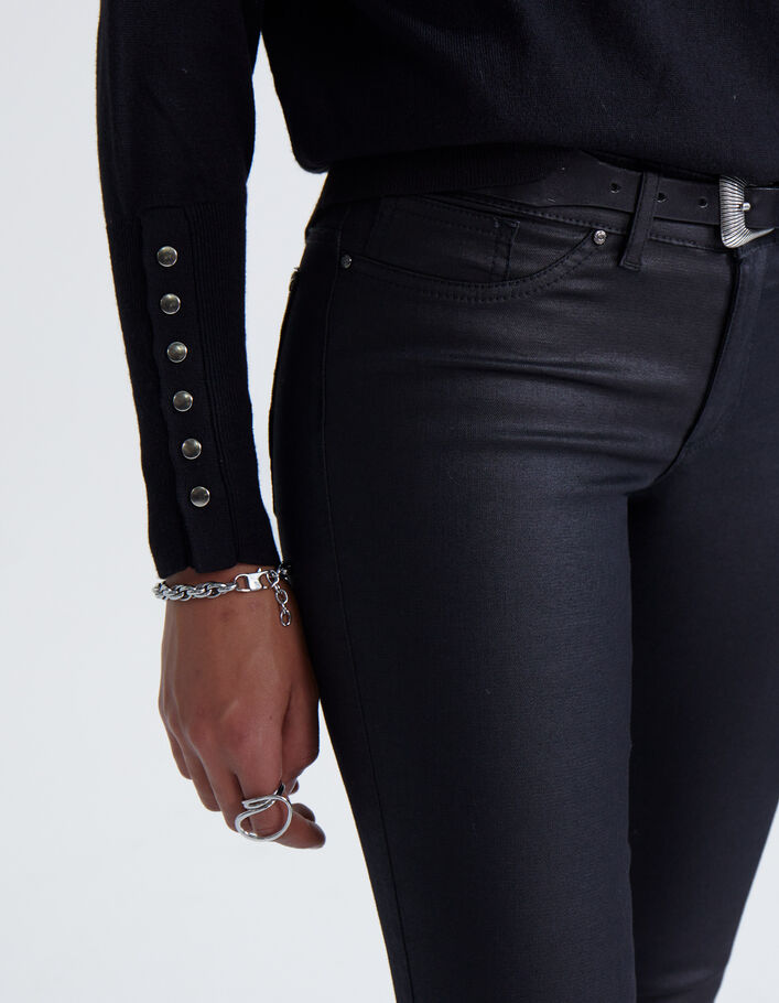 JEGGING noir glossy taille basse femme